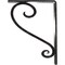 Ekena Millwork Edwards Wrought Iron Bracket, (Single center brace), Antiqued Silver 1 1/2"W x 5 1/2"D x 8"H BKTM01X05X08SEDASV - alternate 2